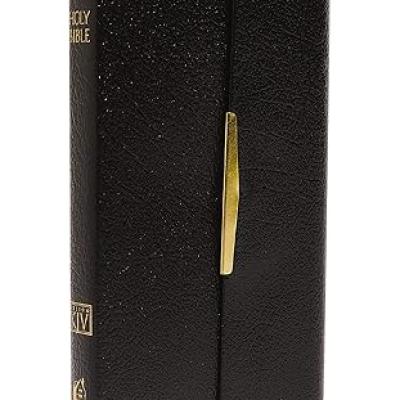 KJV, Checkbook Bible, Compact, Bonded Leather, Black, Wallet Style, Red Letter: Holy Bible, King James Version Bonded Leather – 5 March 2003
